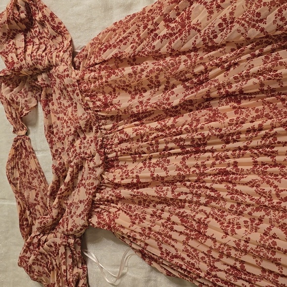 Olivaceous Red Floral Maxi Dress Size S - Picture 7 of 12
